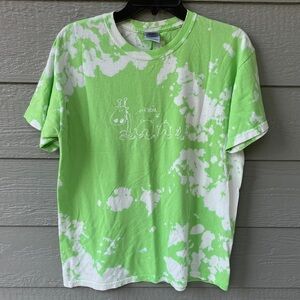 Green Bleach-Dye "Nessie" T-Shirt